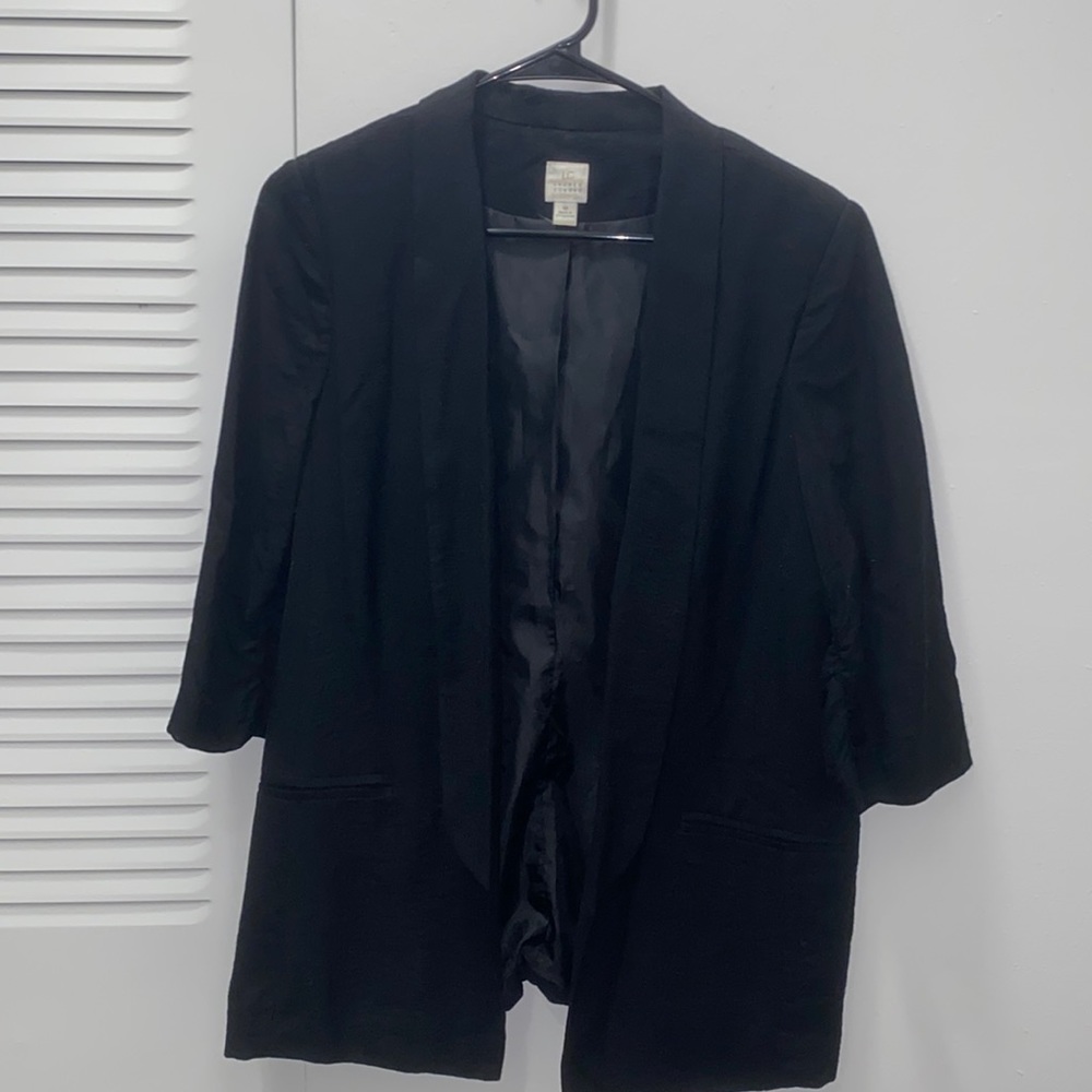 LC Lauren Conrad- 3/4 Sleeves Black Blazer